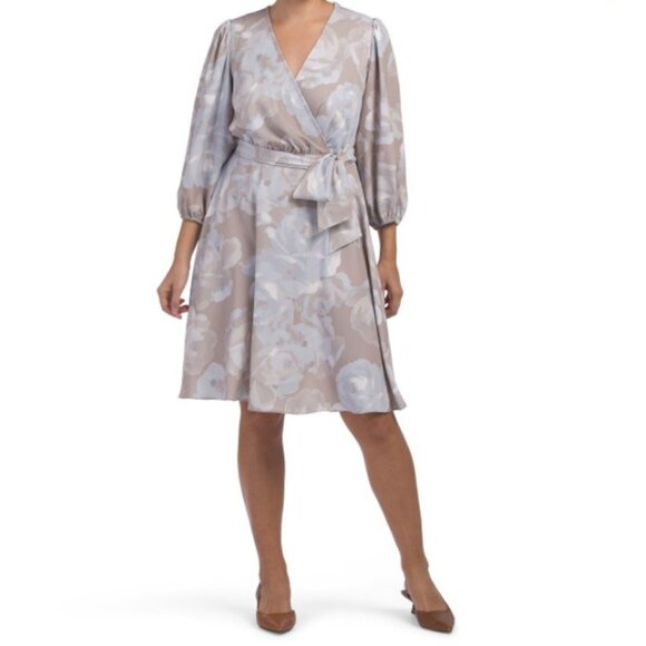 Calvin Klein Collection Dresses & Skirts - CALVIN KLEIN Printed Satin Midi Dress.  Size 10
